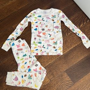 Hanna Andersson Girls Organic Cotton Pajama Set - 130cm - Size 8